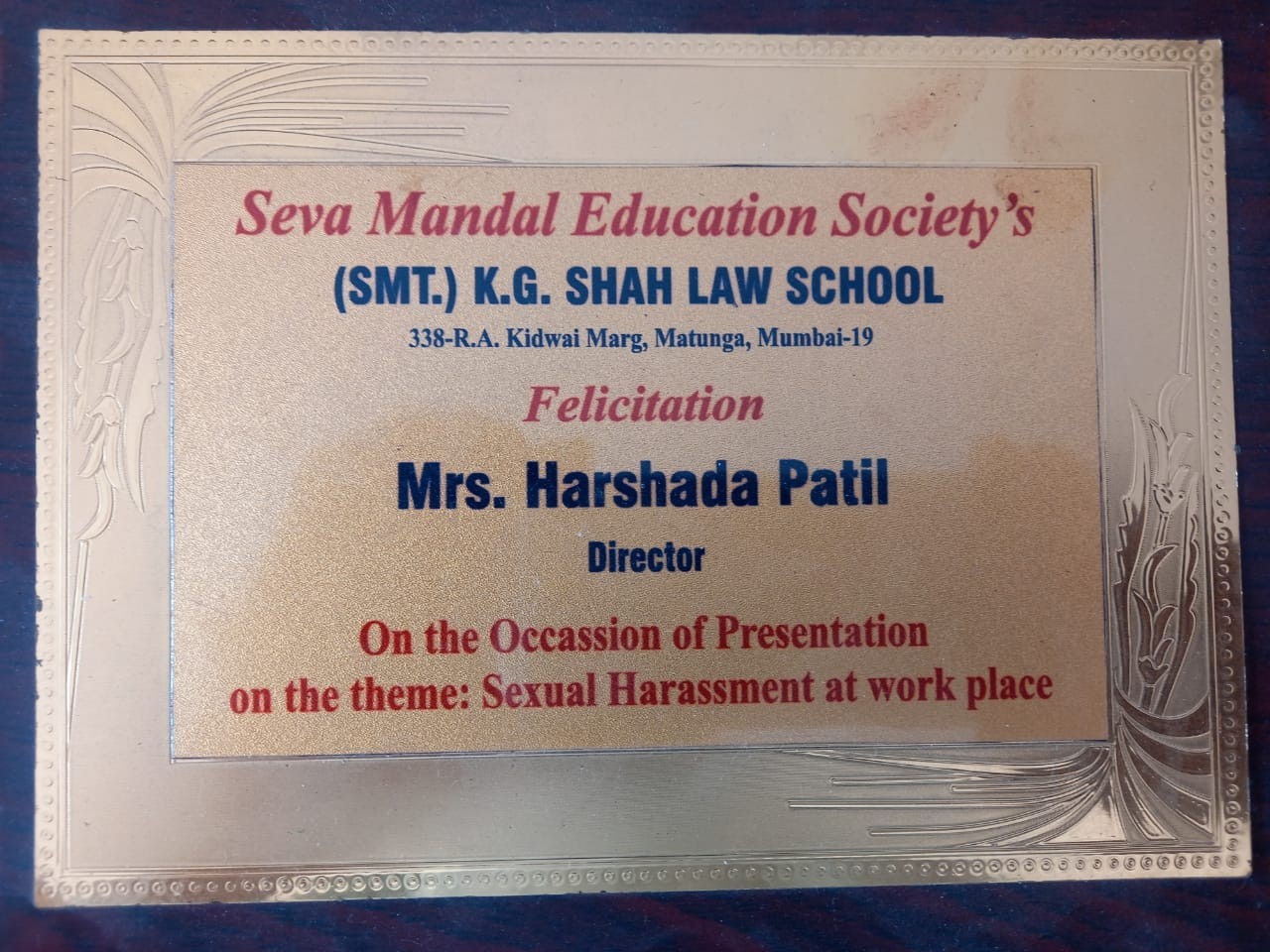 POSH services, POSH compliance, ICC meeting, ICC training, external POSH member,
												prevention of sexual harassment, prevention of sexual harassment act, jayant patil, harshada patil, parel